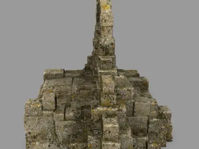 gate 2 stone arch Low-poly 3D model