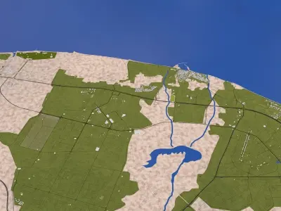 Muscat City Oman Low-poly 3D model