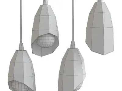 Pendant lamp 21-49 by Delightful low poly 3d model Low-poly 3D model