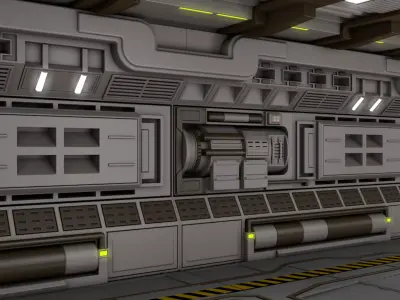 Sci Fi Interior Factory 3D model