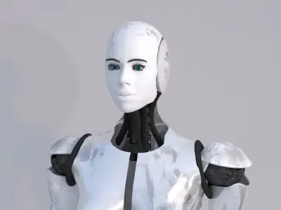 female character robot 3D model