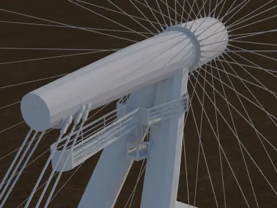 Poly London Eye Landmark Monument Low-poly 3D model