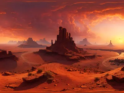 HDRI Desert Panoramas Low-poly 3D model