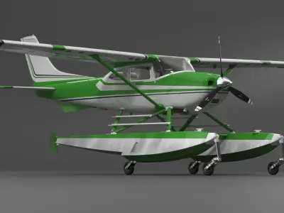 Aqua Seaplane Floats Green 