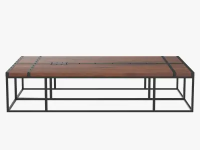 Antique Doors Coffee Table SA-4649 3D model
