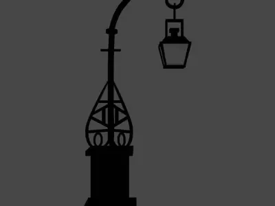 Street Light Set Low-poly 3D model