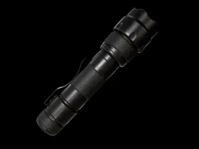 Tactical Flashlight Low-poly 3D model