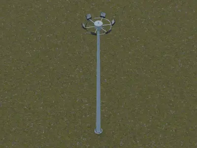 High mast light Free low-poly 3D model