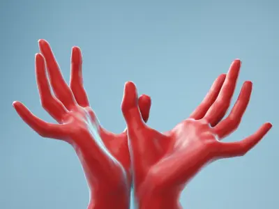  11 Interacting Female Hands Collection 2 