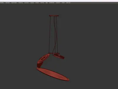 Cut Suspension Low-poly 3D model