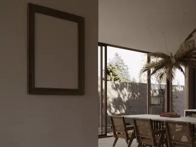 Wabi-sabi style living room 3D model