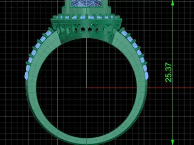 Jewelry ring 190 3D print model
