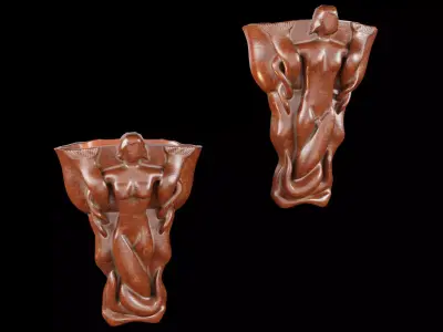  Mermaid Wall Sconce 3D model