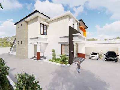 Modern House 02 use at Indonesia 3D model