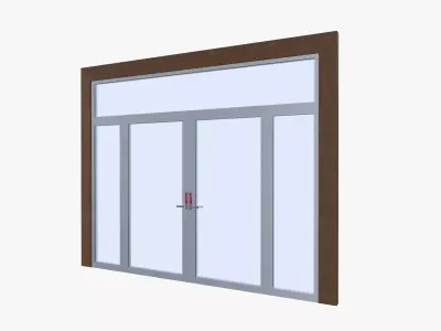 Office Door Low-poly 3D model get