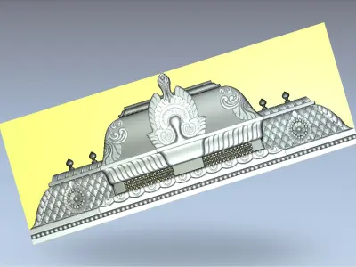 3D Model of Ornamental Architectural Relief 3D print model