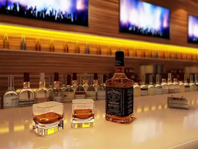 Modern Sports bar Counter 3D model