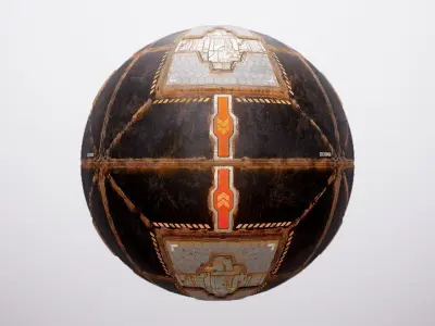 PBR Sci-Fi Spaceship Texture 36 Low-poly 3D model