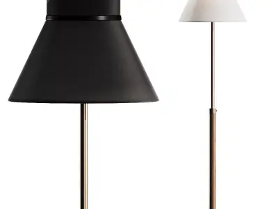Crate and Barrel Finley Wooden Adjustable Floor Lamp 3D model