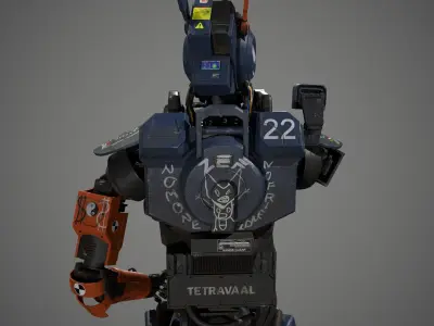 Robot Chappie Low-poly 3D model