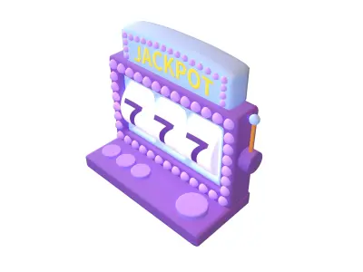 Cartoon Slot Machine v1 003 Low-poly 3D model