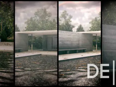 Barcelona Pavillion 3D Architectural Model 3D model