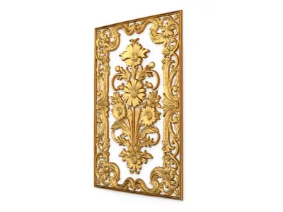 classical door decor 08 3D model