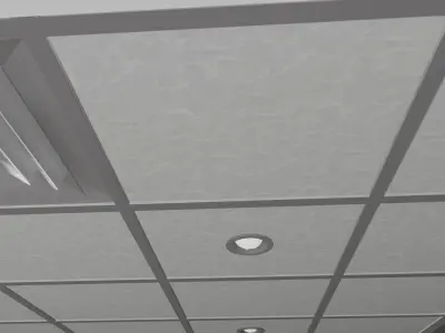 Modern Drop Ceiling 3D low-poly and PBR Model Low-poly 3D model