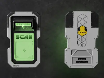 Sci Fi Scanner Display v5 Low-poly 3D model
