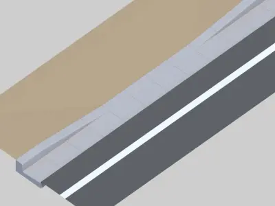 L-shaped gutter Street culvert Type 2 3D model