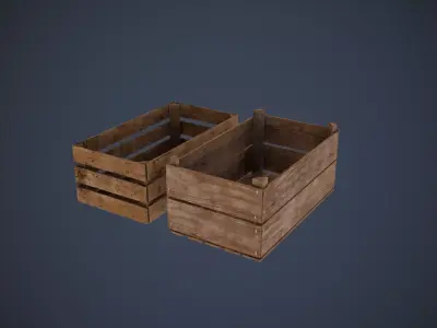 Crate Low-poly 3D model buy