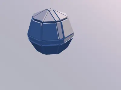 Sci Fi Object No13 - Pyramid Sphere Torus 2019 Low Poly 3D model