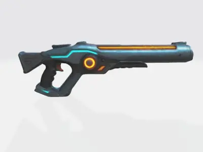 futuristic sci-fi energy weapon  3D model