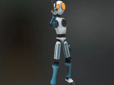 Jim the Robot Low-poly 3D model