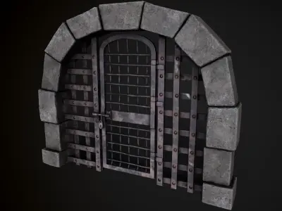 Modular Dungeon Set Low-poly 3D model