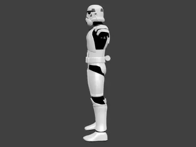 Stormtrooper Commander - Video Game Animation Model Low-poly 3D model