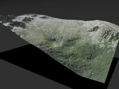 10 Background kitbash landscapes for your main scene Low-poly 3D model