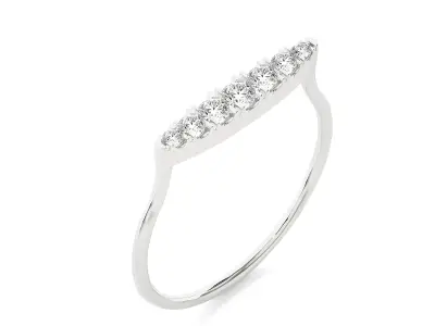 Light Minimalist Diamond Ring 3D print model