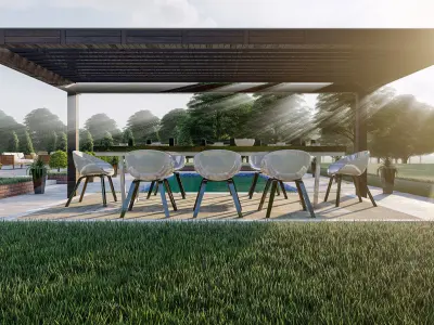 3d model residence landscape and design sketchup with lumion  3D model