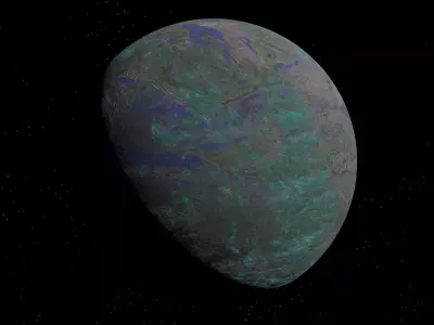 alien moon 004 Low-poly 3D model