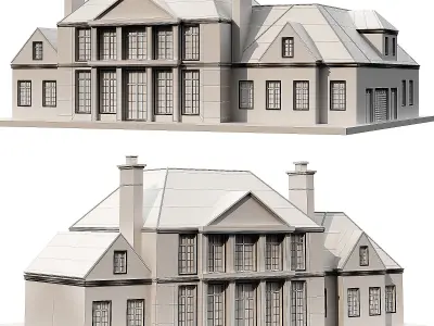 a house in harmony with nature 12 3D model