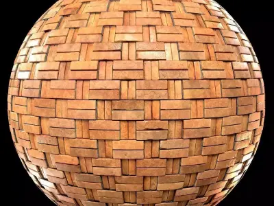 Lattice Brick-01-PBR Material-2K-4K Texture