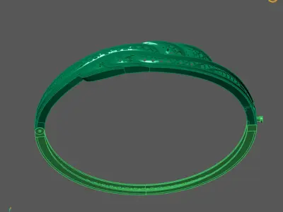 Womens Bracelets Bangles 3DM STL OBJ With Details  3D print model