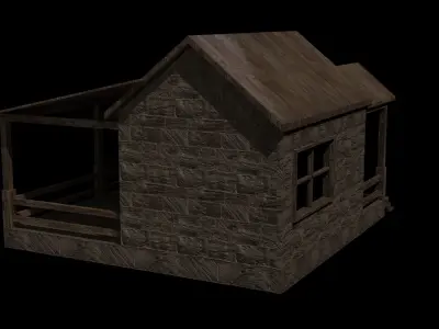 STONE HOUSE Free low-poly 3D model purchase