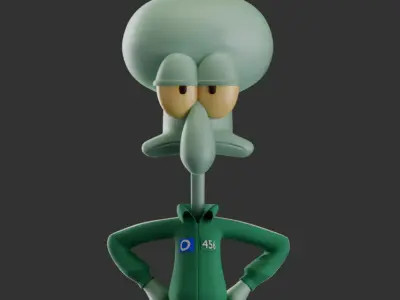 Squidward in Squid Game Low-poly 3D model