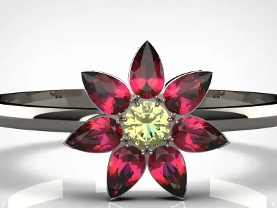 Luxurious Diamond Ring Design 3D print model purchase