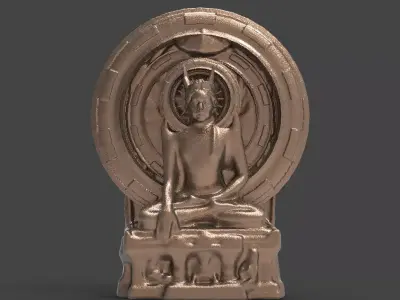 Ancient Alien Star Ring Statue 3  3D model
