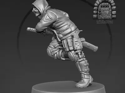 Cyber samurai 3D print model