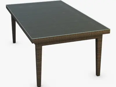 Rexus dining table brown 3D model