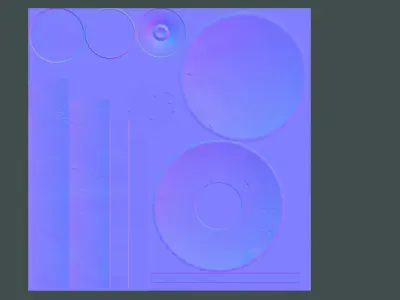Tea Light Candle concrete Low-poly 3D model